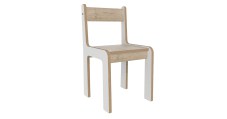 Keukenhof bso stoel zithoogte 35 cm wit grey craft oak Tangara Groothandel voor de Kinderopvang Kinderdagverblijfinrichting